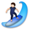 Person Surfing - Light emoji on LG
